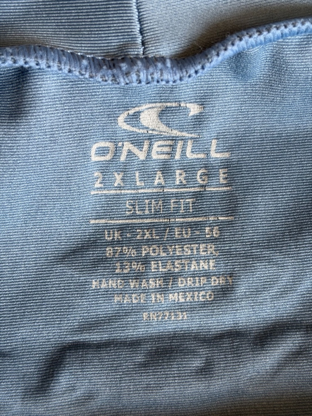 O"NEILL Basic Skins 50+ Sun Shirt XXL Blue - Picture 12 of 14